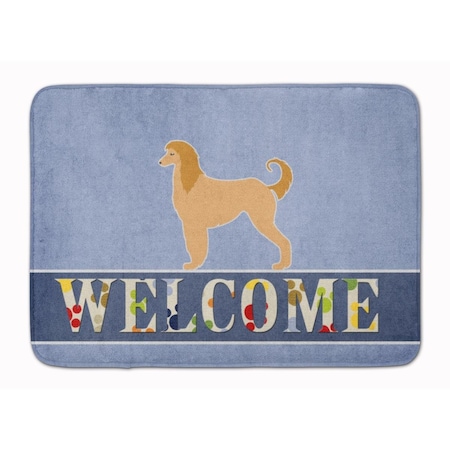 Carolines Treasures Afghan Hound Welcome Machine Washable Memory Foam Mat BB5510RUG